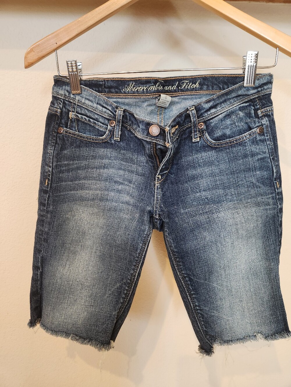 Abercrombie & Fitch Faded Blue Denim Shorts